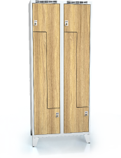 Cloakroom locker Z-shaped doors ALDERA with feet 1920 x 800 x 500